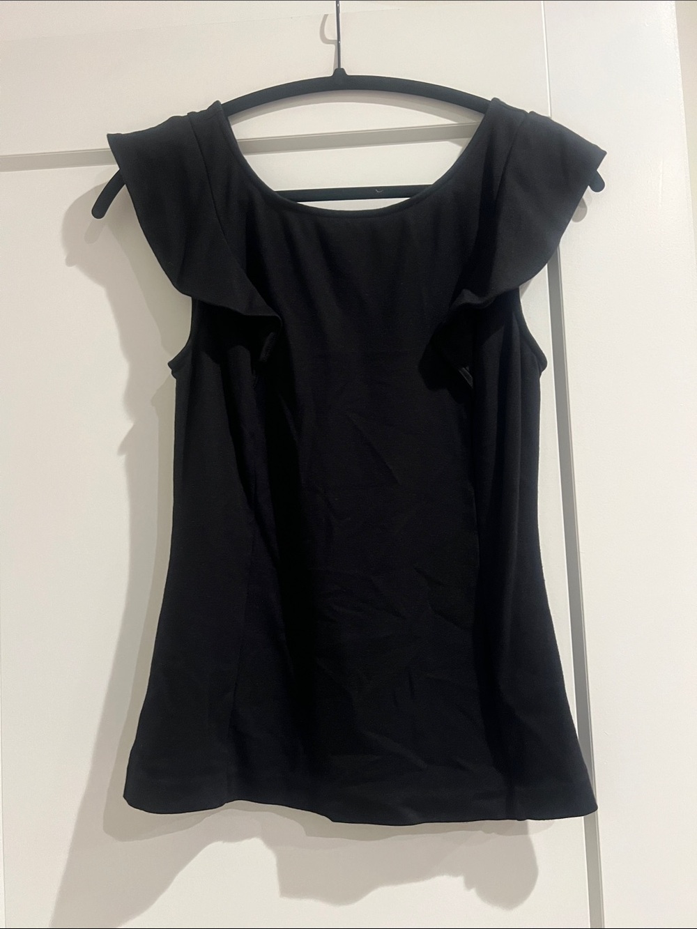 Express Black Ruffle Sleeve Women’s Top